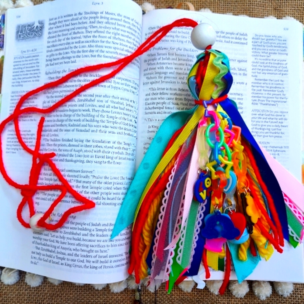 80's Inspired Bible Bookmark Tassel